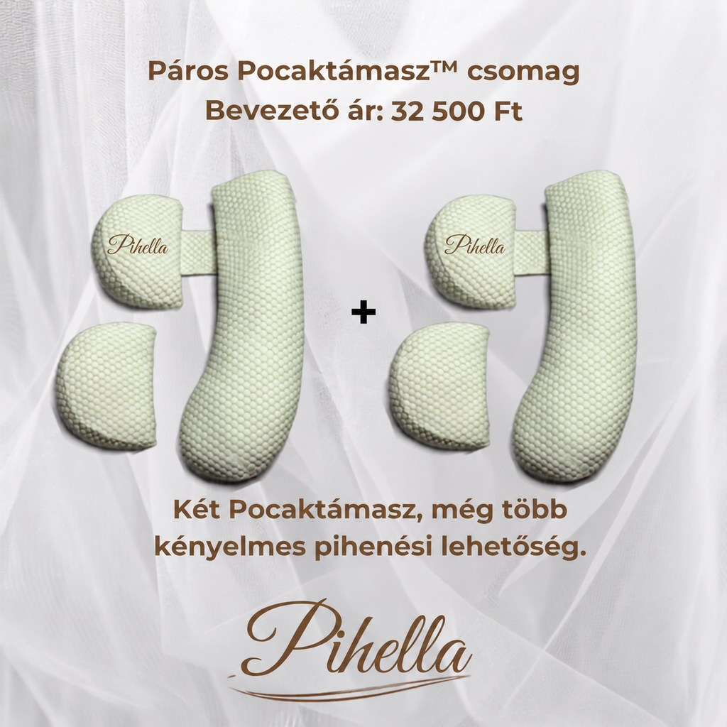 Állítható, háromrészes kismamapárna – személyre szabható pocaktámasz